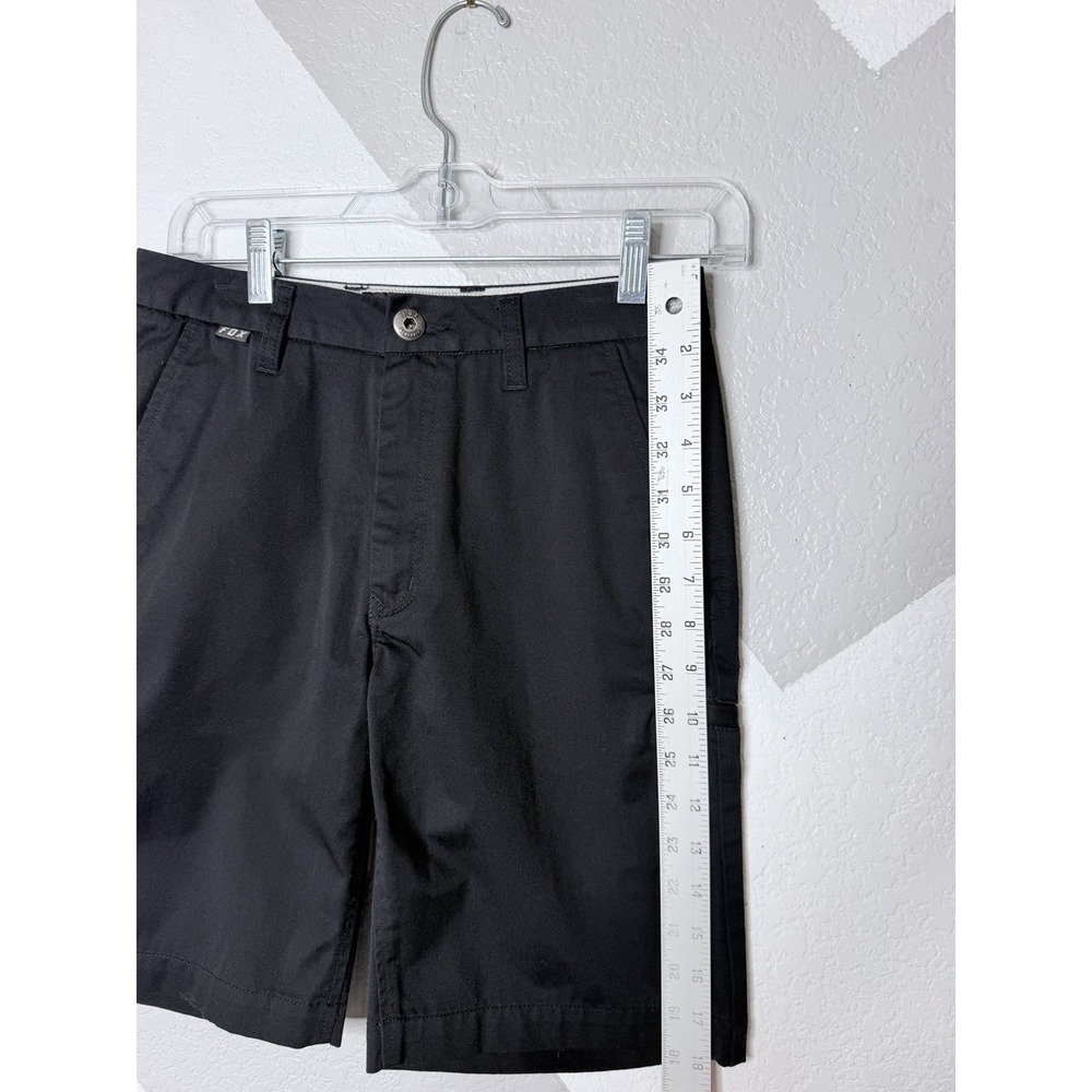 Fox Racing Youth Essex Shorts Boys 26 Black Chino Skate BMX Moto 8" Inseam - Picture 11 of 12